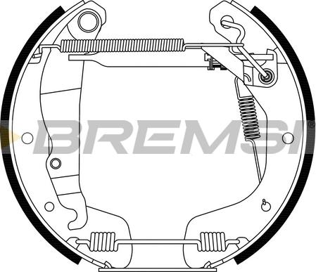 Bremsi GK0233 - Комплект тормозных колодок, барабанные autodif.ru