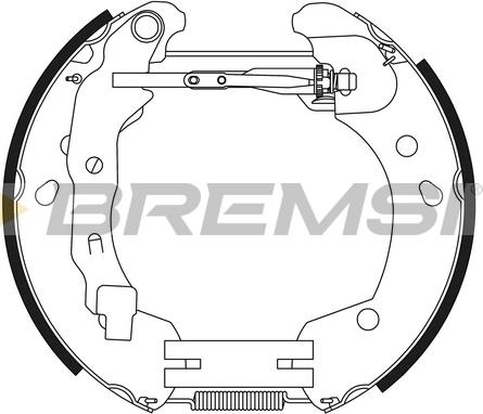 Bremsi GK0396 - Комплект тормозных колодок, барабанные autodif.ru