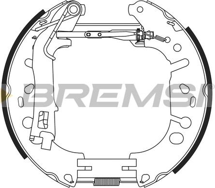 Bremsi GK0389 - Комплект тормозных колодок, барабанные autodif.ru