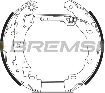 Bremsi GK0472 - Комплект тормозных колодок, барабанные autodif.ru