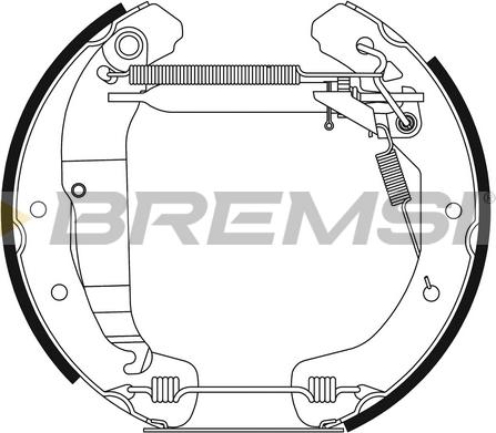 Bremsi GK0247 - Комплект тормозных колодок, барабанные autodif.ru