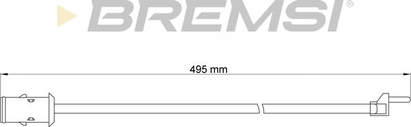 Bremsi WI0904 - Сигнализатор, износ тормозных колодок autodif.ru