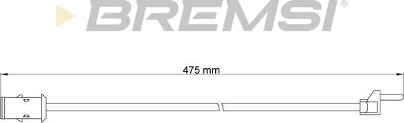 Bremsi WI0903 - Сигнализатор, износ тормозных колодок autodif.ru