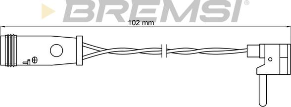 Bremsi WI0599 - Сигнализатор, износ тормозных колодок autodif.ru