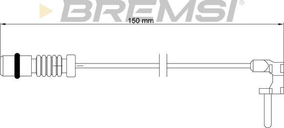 Bremsi WI0595 - Сигнализатор, износ тормозных колодок autodif.ru