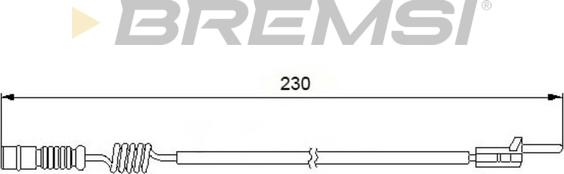 Bremsi WI0596 - Сигнализатор, износ тормозных колодок autodif.ru