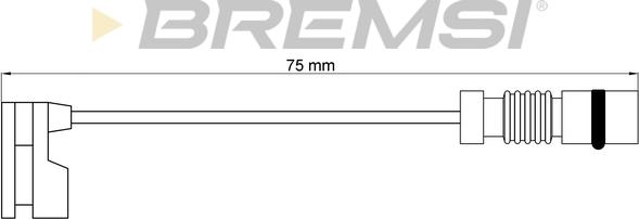 Bremsi WI0598 - Сигнализатор, износ тормозных колодок autodif.ru