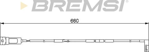 Bremsi WI0521 - Сигнализатор, износ тормозных колодок autodif.ru
