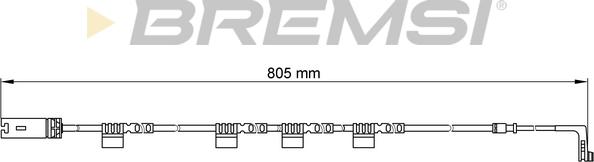 Bremsi WI0645 - Сигнализатор, износ тормозных колодок autodif.ru