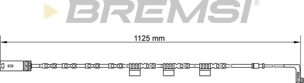Bremsi WI0646 - Сигнализатор, износ тормозных колодок autodif.ru