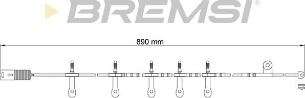 Bremsi WI0606 - Сигнализатор, износ тормозных колодок autodif.ru