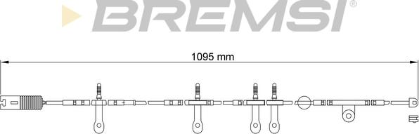 Bremsi WI0607 - Сигнализатор, износ тормозных колодок autodif.ru
