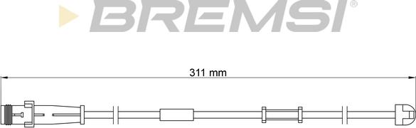 Bremsi WI0619 - Сигнализатор, износ тормозных колодок autodif.ru