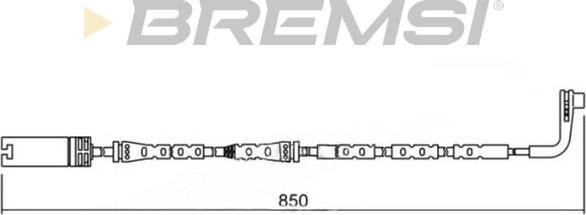Bremsi WI0635 - Сигнализатор, износ тормозных колодок autodif.ru