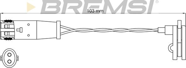 Bremsi WI0631 - Сигнализатор, износ тормозных колодок autodif.ru