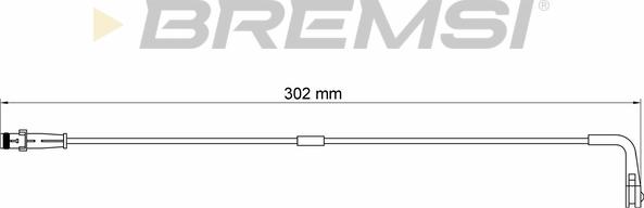 Bremsi WI0626 - Сигнализатор, износ тормозных колодок autodif.ru