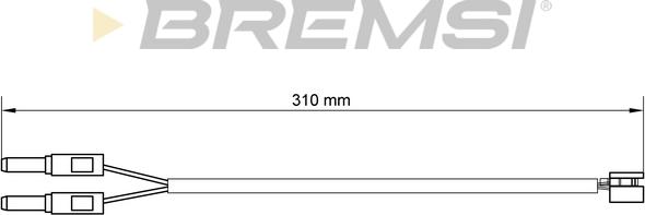 Bremsi WI0672 - Сигнализатор, износ тормозных колодок autodif.ru