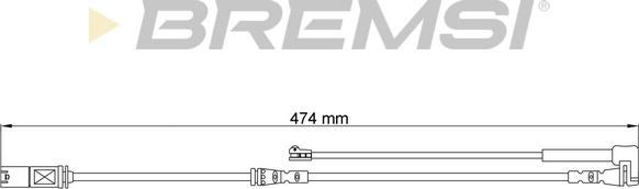 Bremsi WI0797 - Сигнализатор, износ тормозных колодок autodif.ru