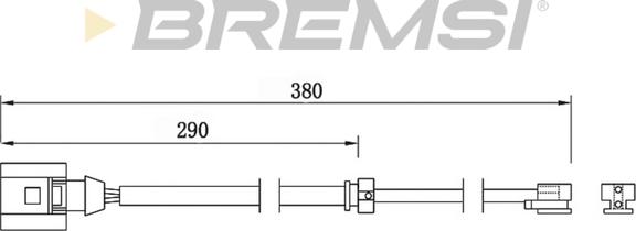Bremsi WI0747 - Сигнализатор, износ тормозных колодок autodif.ru