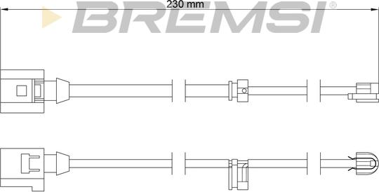 Bremsi WI0709 - Сигнализатор, износ тормозных колодок autodif.ru