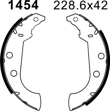 BSF 01454 - Комплект тормозных колодок, барабанные autodif.ru