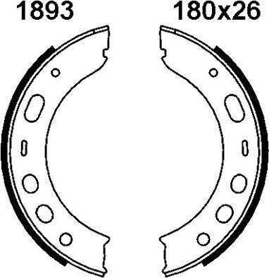 BSF 01893 - Комплект тормозов, ручник, парковка autodif.ru