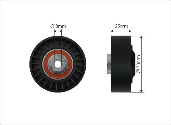 Caffaro 460-18 - Ролик, поликлиновый ремень autodif.ru