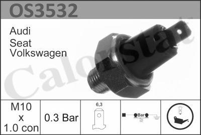 Calorstat by Vernet OS3532 - Датчик давления масла 0.3 Bar Audi 80-200 1.6-2.8i/1.6-1.9D/TD/TDi 86-94 autodif.ru