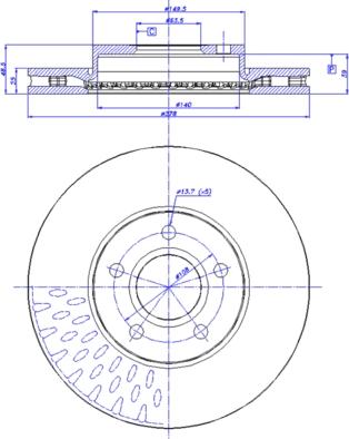 CAR 142.1741 - Тормозной диск autodif.ru