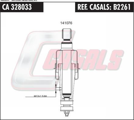 Casals B2261 - Гаситель, крепление кабины autodif.ru