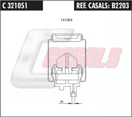 Casals B2203 - Баллон пневматической рессоры, крепление кабины autodif.ru
