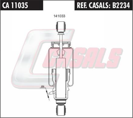 Casals B2234 - Гаситель, крепление кабины autodif.ru