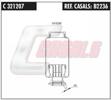 Casals B2236 - Баллон пневматической рессоры, крепление кабины autodif.ru
