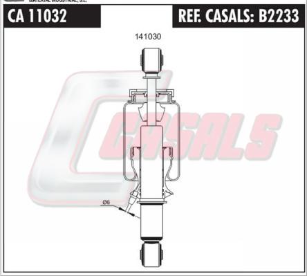 Casals B2233 - Гаситель, крепление кабины autodif.ru