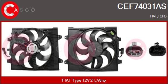 Casco CEF74031AS - Электродвигатель, вентилятор радиатора autodif.ru
