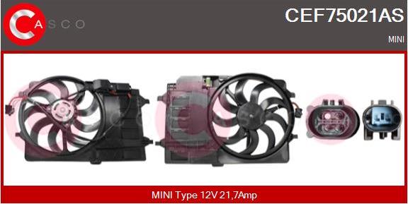 Casco CEF75021AS - Электродвигатель, вентилятор радиатора autodif.ru