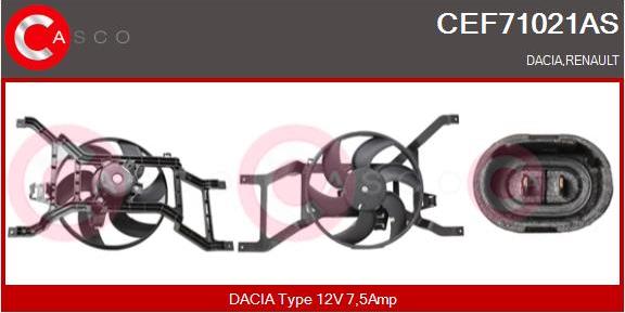 Casco CEF71021AS - Электродвигатель, вентилятор радиатора autodif.ru