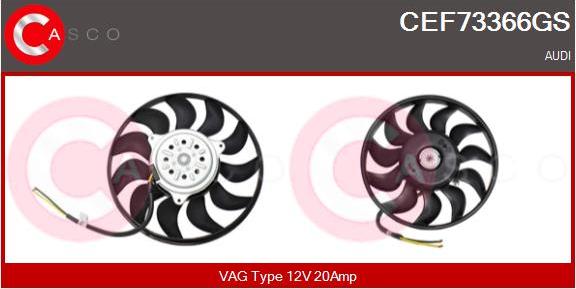 Casco CEF73366GS - Вентилятор, охлаждение двигателя autodif.ru