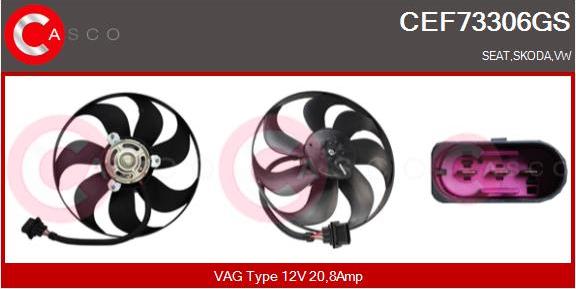 Casco CEF73306GS - Вентилятор, охлаждение двигателя autodif.ru