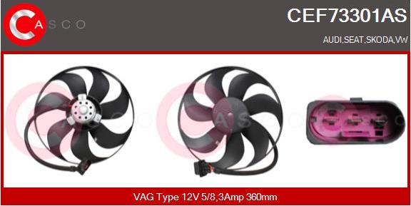 Casco CEF73301AS - Вентилятор, охлаждение двигателя autodif.ru