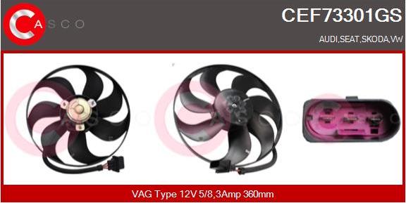 Casco CEF73301GS - Вентилятор, охлаждение двигателя autodif.ru