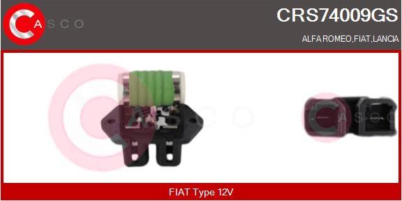 Casco CRS74009GS - Дополнительный резистор, электромотор - вентилятор радиатора autodif.ru