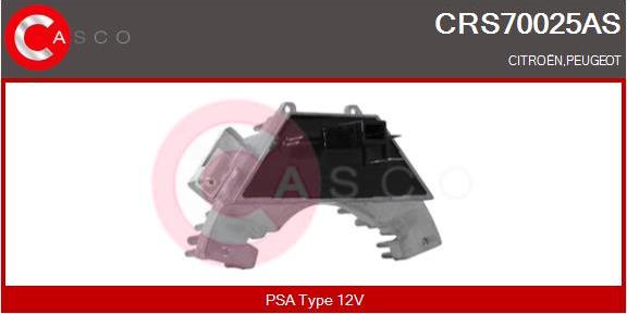 Casco CRS70025AS - Сопротивление, реле, вентилятор салона autodif.ru