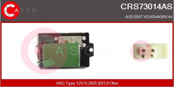 Casco CRS73014AS - Сопротивление, реле, вентилятор салона autodif.ru