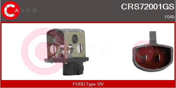 Casco CRS72001GS - Дополнительный резистор, электромотор - вентилятор радиатора autodif.ru
