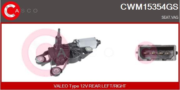 Casco CWM15354GS - Двигатель стеклоочистителя autodif.ru