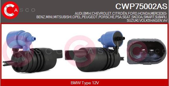 Casco CWP75002AS - Водяной насос, система очистки окон autodif.ru