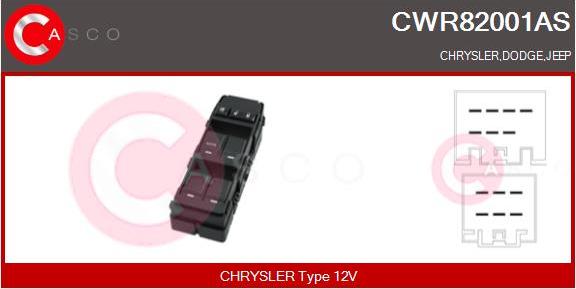 Casco CWR82001AS - Выключатель, стеклоподъемник autodif.ru