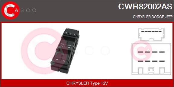 Casco CWR82002AS - Выключатель, стеклоподъемник autodif.ru