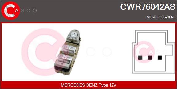 Casco CWR76042AS - Выключатель, стеклоподъемник autodif.ru